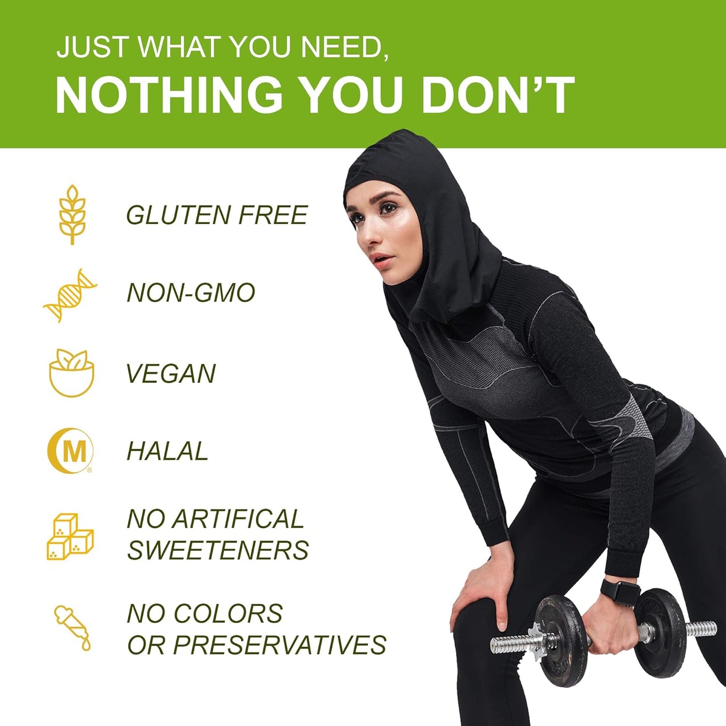 Noor Vitamins Vitaminas halal, multivitaminas diarias, vitamina halal para mujeres y hombres, 30 vitaminas y minerales, A, B12, C, hierro, zinc para apoyar la salud general, sin OMG, multivitamínico