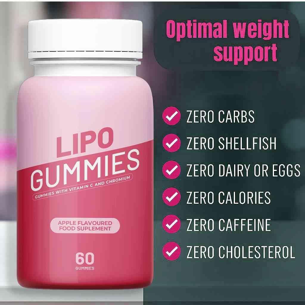 Lipo Gummies - Gomitas oficiales ACV Premium totalmente naturales, vinagre de sidra de manzana, revisiones de apoyo de fórmula avanzada, 30 gomitas.