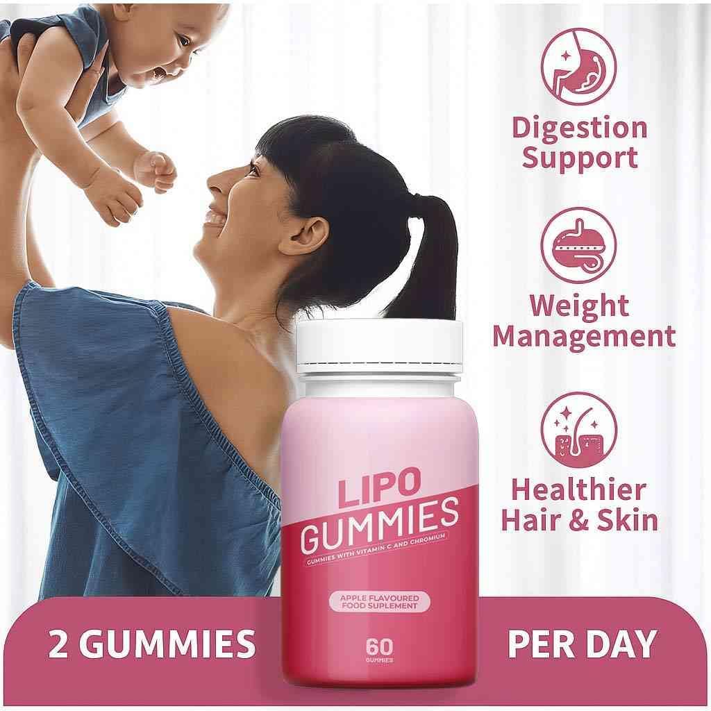 Lipo Gummies - Gomitas oficiales ACV Premium totalmente naturales, vinagre de sidra de manzana, revisiones de apoyo de fórmula avanzada, 30 gomitas.