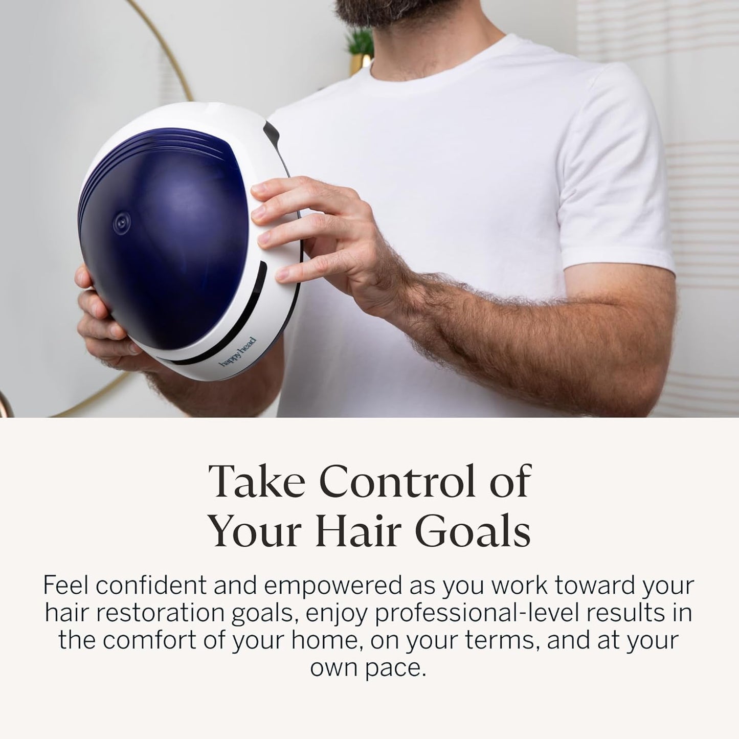 Happy Head Sistema avanzado de crecimiento del cabello con casco láser