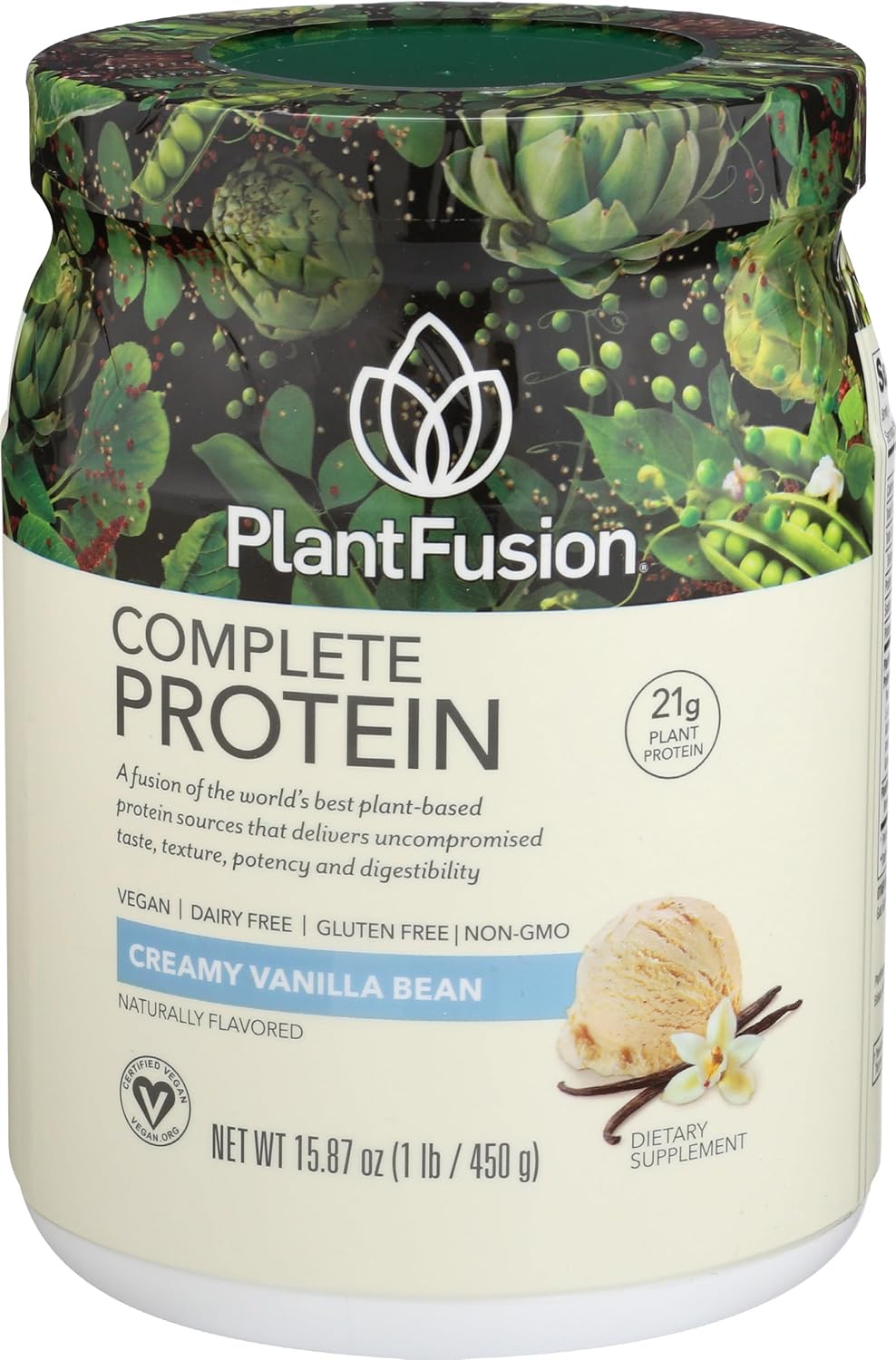 PlantFusion Proteína vegana completa en polvo – Proteína en polvo a base de plantas con BCAAs, enzimas digestivas y proteína de guisante – Keto, sin gluten, sin soja, sin lácteos, sin azúcar, sin OMG