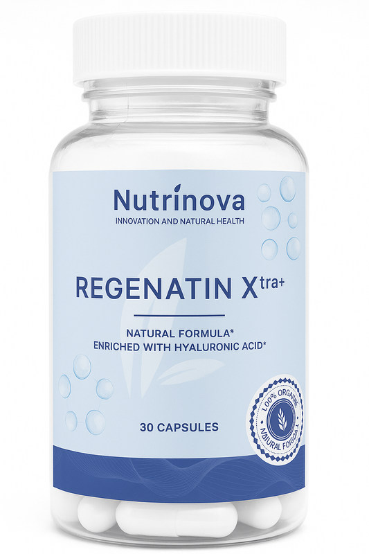 ¡Rejuvenece tu piel y luce una apariencia joven y radiante con Regenatin Xtra+! Cada frasco contiene 30 cápsulas